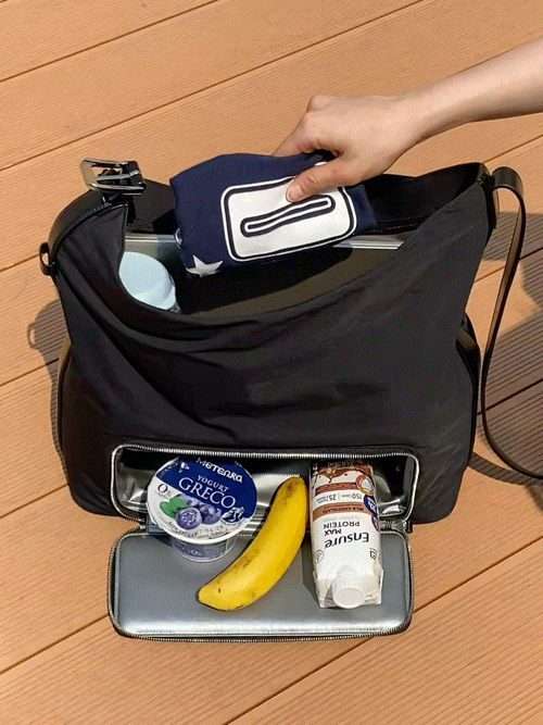 Nylon Hobo upper compartment