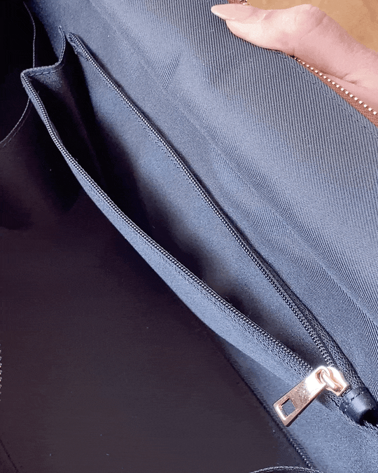 Interior zip pocket